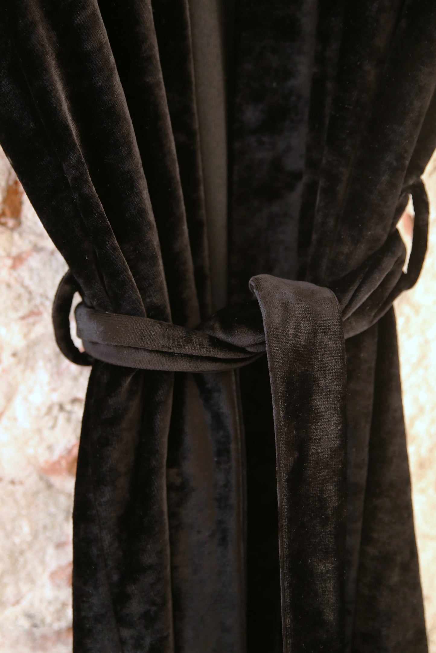 KIMONO BLACK bamboo velvet