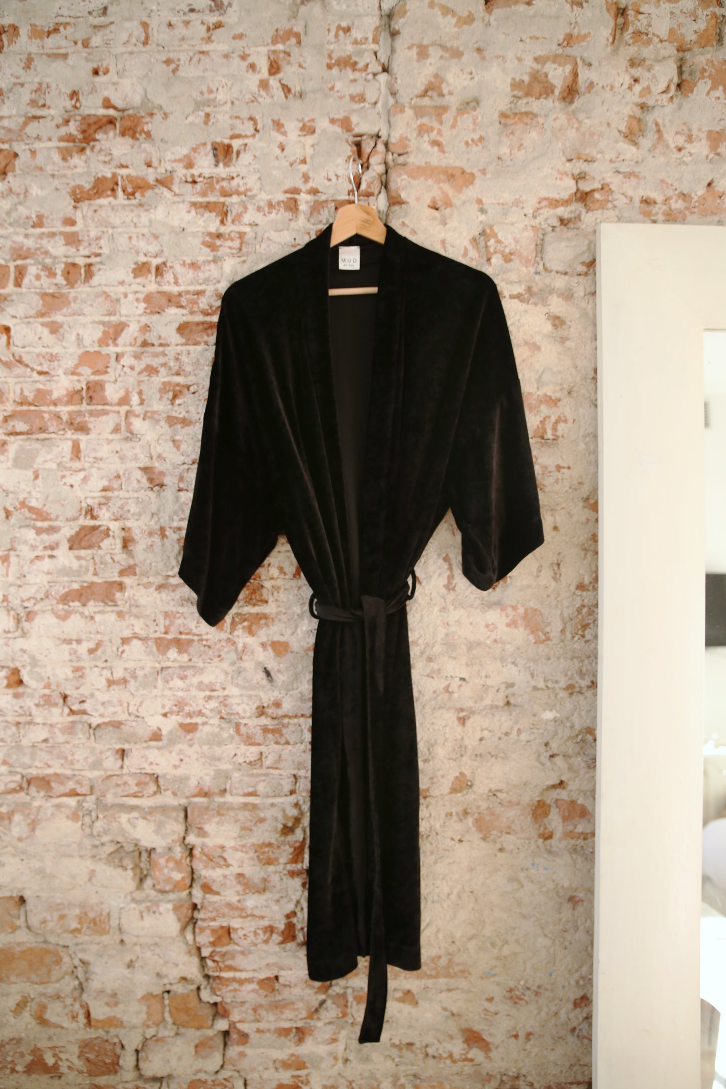 KIMONO BLACK bamboo velvet